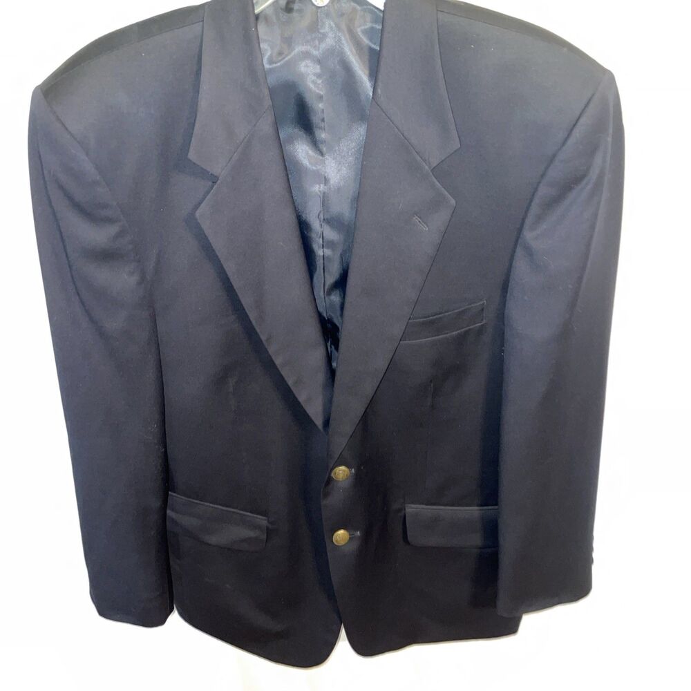 Haspel Men’s Dress Blazer Size 42R Black Worsted Wool Business Formal City